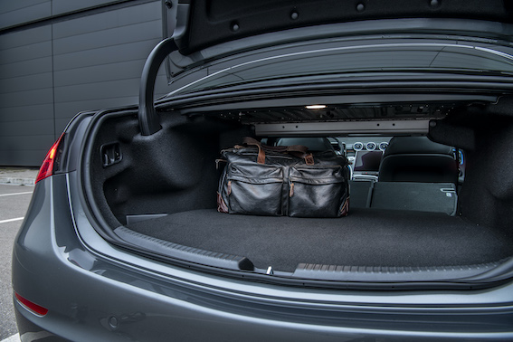 Mercedes C Class plug in hybrid vehicle boot space